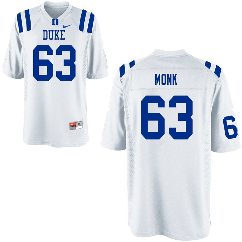 Duke Blue Devils #63 Jacob Monk College Football Jerseys Sale-White